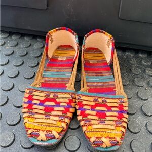 Vibrant Multicolor Woven Women's Flats